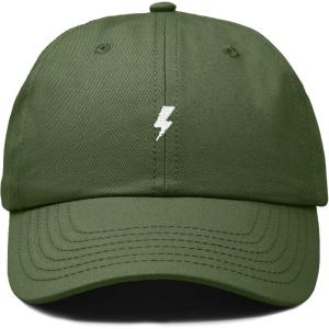 image:imageDALIX Lil Bolt Embroidered Cotton Summer Outdoor Baseball Cap Dad Hat MensOlive