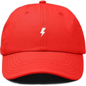 image:imageDALIX Lil Bolt Embroidered Cotton Summer Outdoor Baseball Cap Dad Hat MensRed