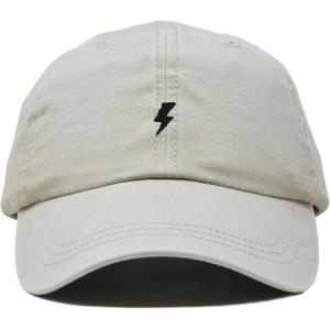 image:imageDALIX Lil Bolt Embroidered Cotton Summer Outdoor Baseball Cap Dad Hat MensWashed Stone White