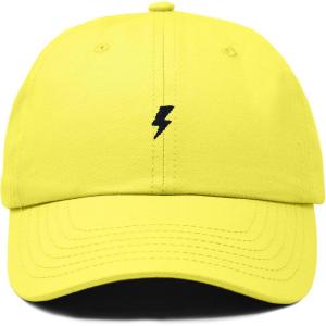 image:imageDALIX Lil Bolt Embroidered Cotton Summer Outdoor Baseball Cap Dad Hat MensYellow