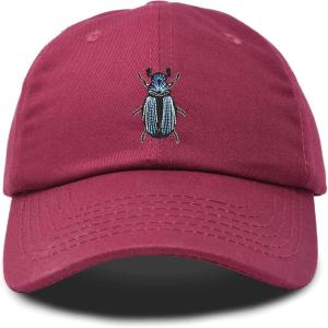 image:imageDALIX Symbolic Beetle Hat Womens Embroidered Baseball CapMaroon
