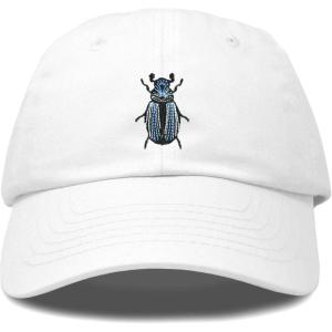 image:imageDALIX Symbolic Beetle Hat Womens Embroidered Baseball CapWhite