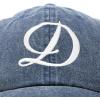 image:imageDALIX Initial Hat Letter D Blue Vintage Womens Baseball Cap Monogram Embroidered