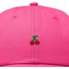 image:imageDALIX Lil Cherry Embroidered Cotton Summer Outdoor Baseball Cap Dad Hat WomensHot Pink