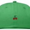 image:imageDALIX Lil Cherry Embroidered Cotton Summer Outdoor Baseball Cap Dad Hat WomensKelly Green