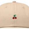image:imageDALIX Lil Cherry Embroidered Cotton Summer Outdoor Baseball Cap Dad Hat WomensKhaki