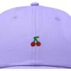 image:imageDALIX Lil Cherry Embroidered Cotton Summer Outdoor Baseball Cap Dad Hat WomensLavender