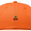image:imageDALIX Lil Cherry Embroidered Cotton Summer Outdoor Baseball Cap Dad Hat WomensOrange