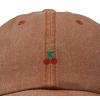 image:imageDALIX Lil Cherry Embroidered Cotton Summer Outdoor Baseball Cap Dad Hat WomensWashed Orange