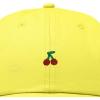 image:imageDALIX Lil Cherry Embroidered Cotton Summer Outdoor Baseball Cap Dad Hat WomensYellow