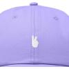 image:imageDALIX Lil Peace Sign Embroidered Cotton Cap Outdoor Dad Hat WomensLavender
