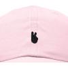 image:imageDALIX Lil Peace Sign Embroidered Cotton Cap Outdoor Dad Hat WomensWashed Pink