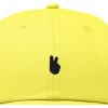 image:imageDALIX Lil Peace Sign Embroidered Cotton Cap Outdoor Dad Hat WomensYellow