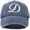 image:imageDALIX Initial Hat Letter D Blue Vintage Womens Baseball Cap Monogram Embroidered
