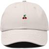 image:imageDALIX Lil Cherry Embroidered Cotton Summer Outdoor Baseball Cap Dad Hat WomensBeige