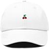 image:imageDALIX Lil Cherry Embroidered Cotton Summer Outdoor Baseball Cap Dad Hat WomensWhite