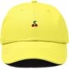 image:imageDALIX Lil Cherry Embroidered Cotton Summer Outdoor Baseball Cap Dad Hat WomensYellow