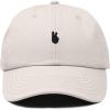 image:imageDALIX Lil Peace Sign Embroidered Cotton Cap Outdoor Dad Hat WomensBeige