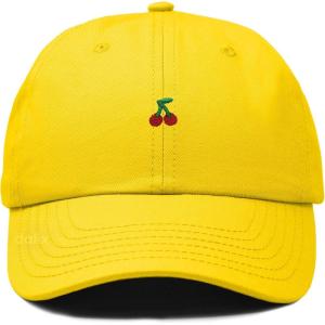 image:imageDALIX Lil Cherry Embroidered Cotton Summer Outdoor Baseball Cap Dad Hat WomensGold