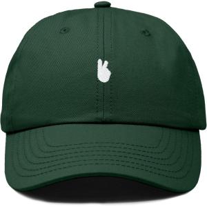 image:imageDALIX Lil Peace Sign Embroidered Cotton Cap Outdoor Dad Hat WomensDark Green