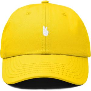image:imageDALIX Lil Peace Sign Embroidered Cotton Cap Outdoor Dad Hat WomensGold