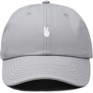 image:imageDALIX Lil Peace Sign Embroidered Cotton Cap Outdoor Dad Hat WomensGray
