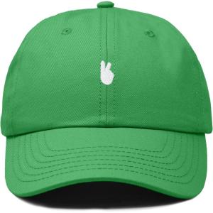 image:imageDALIX Lil Peace Sign Embroidered Cotton Cap Outdoor Dad Hat WomensKelly Green