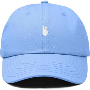 image:imageDALIX Lil Peace Sign Embroidered Cotton Cap Outdoor Dad Hat WomensLight Blue