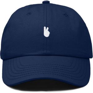 image:imageDALIX Lil Peace Sign Embroidered Cotton Cap Outdoor Dad Hat WomensNavy Blue