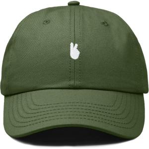 image:imageDALIX Lil Peace Sign Embroidered Cotton Cap Outdoor Dad Hat WomensOlive