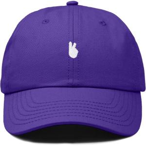 image:imageDALIX Lil Peace Sign Embroidered Cotton Cap Outdoor Dad Hat WomensPurple