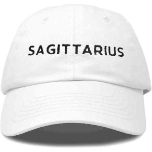 image:imageDALIX Sagittarius Dad Hat Embroidered Zodiac Astrology Cotton Baseball CapWhite