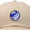 image:imageDALIX Embroidered Earth Baseball Cap Cotton Dad Hat MenKhaki