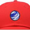 image:imageDALIX Embroidered Earth Baseball Cap Cotton Dad Hat MenRed