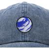 image:imageDALIX Embroidered Earth Baseball Cap Cotton Dad Hat MenWashed Navy Blue