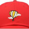 image:imageDALIX Embroidered Hot Air Balloon Dad Hat Cotton Cap Women Men TeensRed