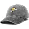 image:imageDALIX Embroidered Hot Air Balloon Dad Hat Cotton Cap Women Men TeensWashed Black