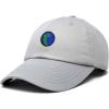 image:imageDALIX Embroidered Pangea Earth Baseball Cap Cotton Dad Hat MenGray