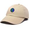 image:imageDALIX Embroidered Pangea Earth Baseball Cap Cotton Dad Hat MenKhaki