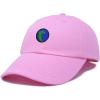 image:imageDALIX Embroidered Pangea Earth Baseball Cap Cotton Dad Hat MenLight Pink