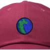 image:imageDALIX Embroidered Pangea Earth Baseball Cap Cotton Dad Hat MenMaroon