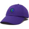 image:imageDALIX Embroidered Pangea Earth Baseball Cap Cotton Dad Hat MenPurple