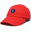 image:imageDALIX Embroidered Pangea Earth Baseball Cap Cotton Dad Hat MenRed