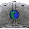 image:imageDALIX Embroidered Pangea Earth Baseball Cap Cotton Dad Hat MenWashed Black