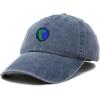image:imageDALIX Embroidered Pangea Earth Baseball Cap Cotton Dad Hat MenWashed Navy Blue