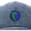 image:imageDALIX Embroidered Pangea Earth Baseball Cap Cotton Dad Hat MenWashed Navy Blue