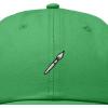 image:imageDALIX Paint Brush Embroidered Adjustable Artist Cotton Twill Dad Hat for MenKelly Green
