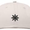 image:imageDALIX Ship Wheel Embroidered Dad Hat Adjustable Cotton Twill Baseball Cap Casual for MenBeige