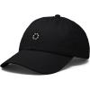 image:imageDALIX Ship Wheel Embroidered Dad Hat Adjustable Cotton Twill Baseball Cap Casual for MenBlack