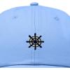 image:imageDALIX Ship Wheel Embroidered Dad Hat Adjustable Cotton Twill Baseball Cap Casual for MenLight Blue